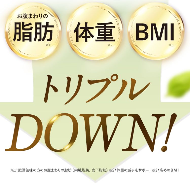 なんと、脂肪・体重・BMIをトリプルDOWN！